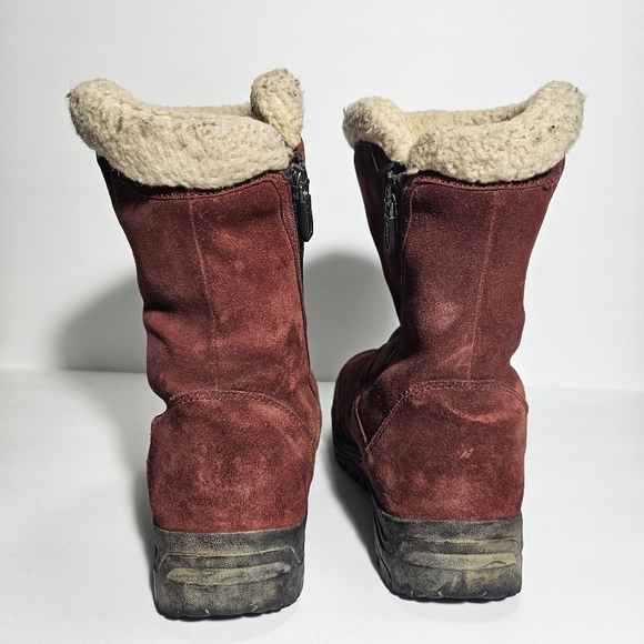 Sorel Burnt Orange Suede Side Zip Insulated Waterfall Winter Boots - Picture 7 of 9